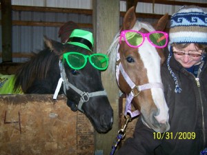 One of these beings is not a horse.